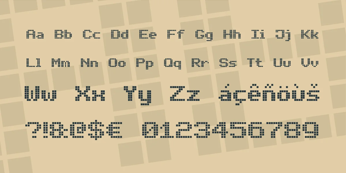 Bold LED Board-7 Font preview 3