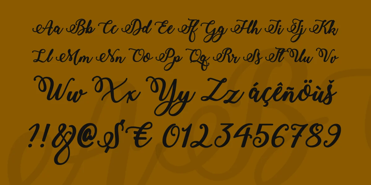 Bold Stylish Calligraphy Font preview 4