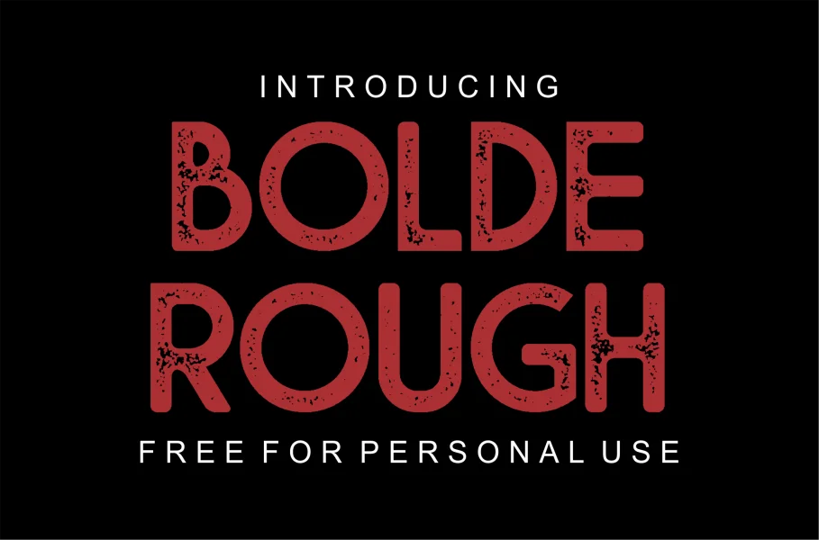 Bolde Rough Font