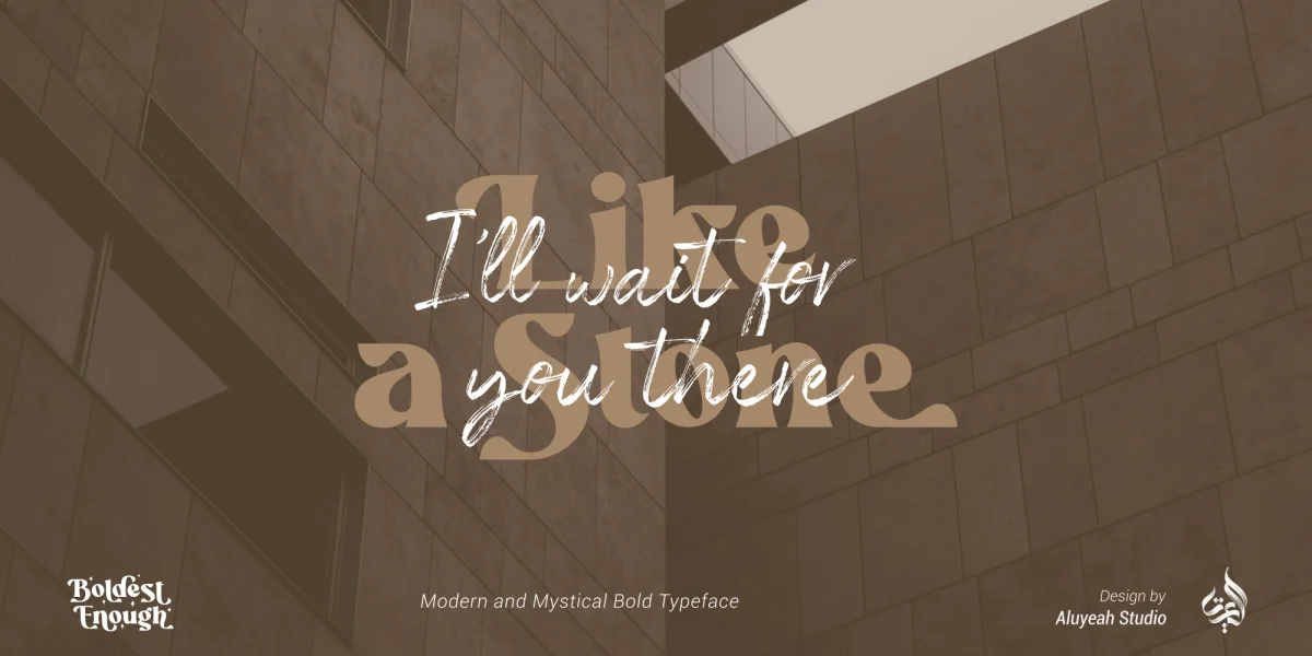 Boldest Enough Font preview 12