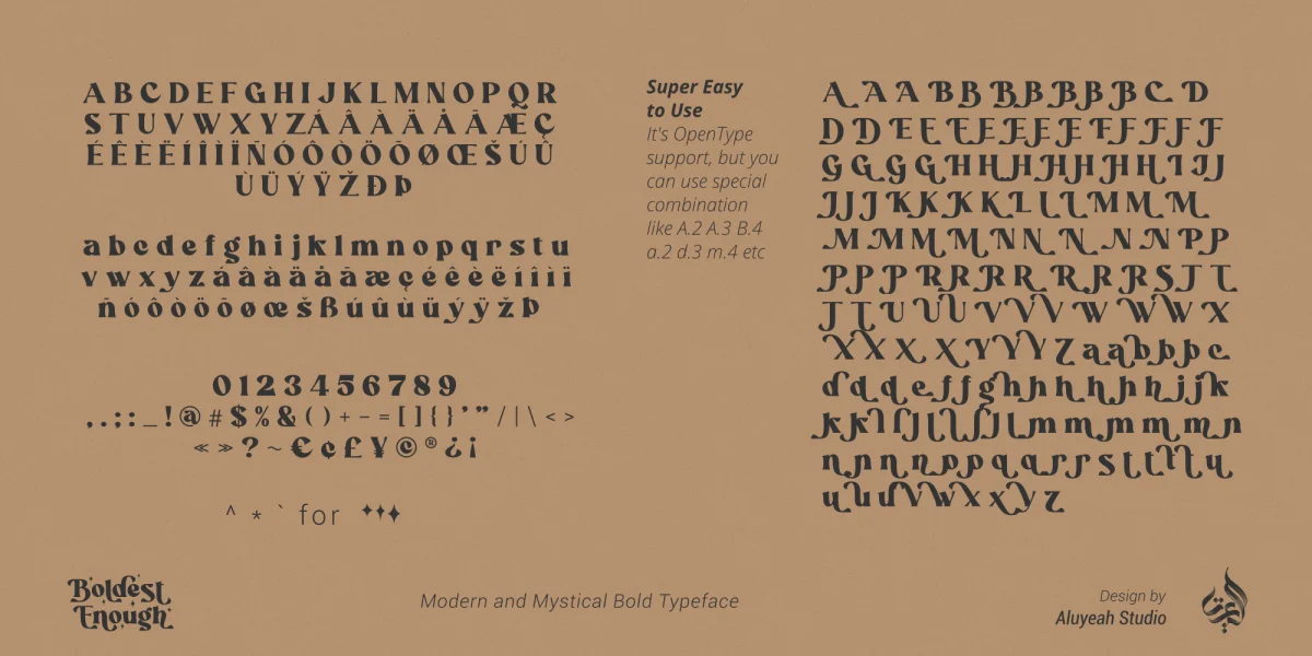 Boldest Enough Font preview 14