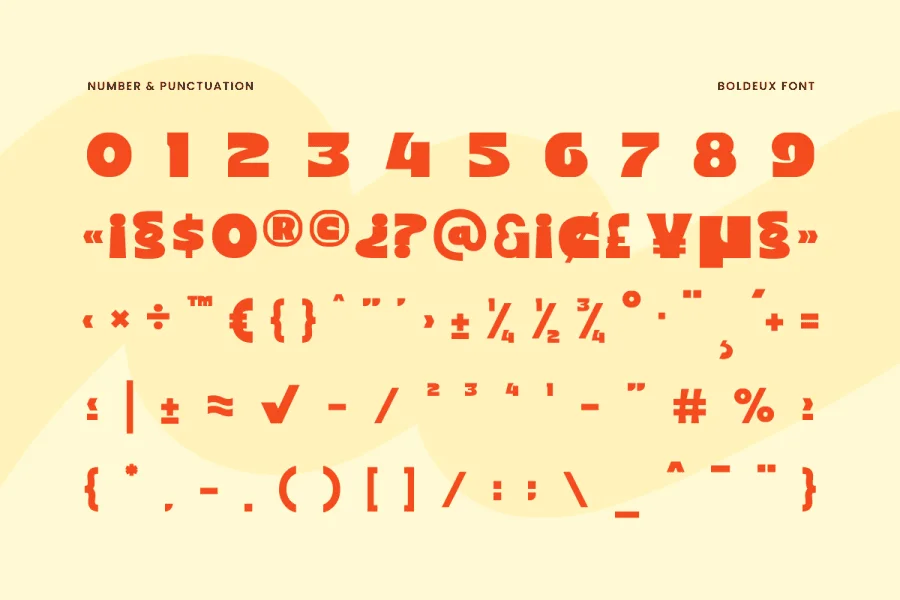 Boldeux Font preview 3