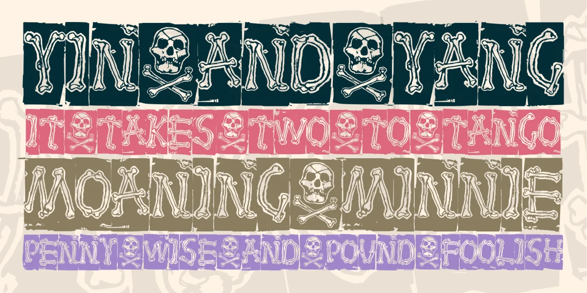 Bones Font preview 2