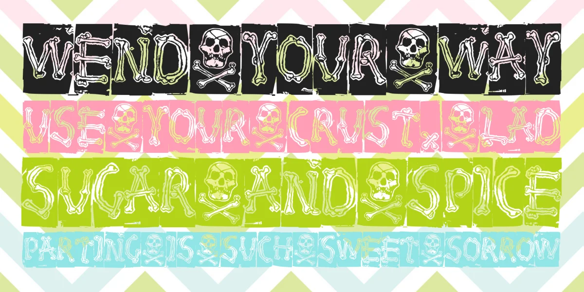 Bones Font preview 3