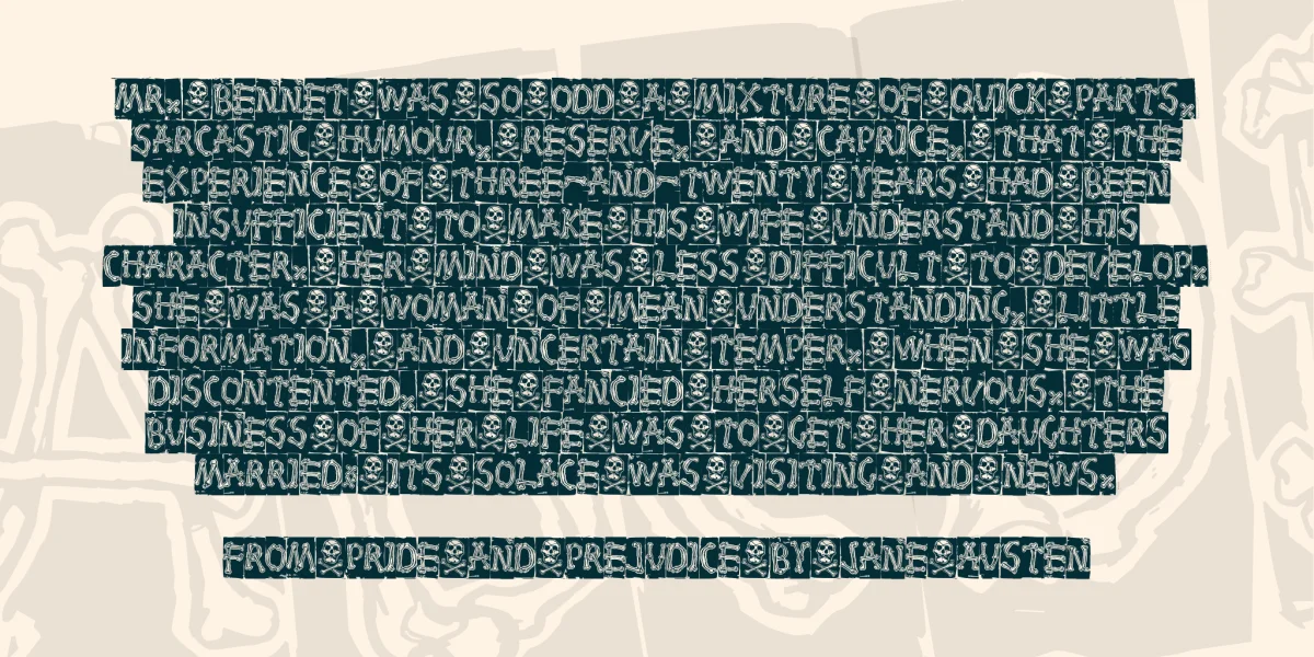 Bones Font preview 4