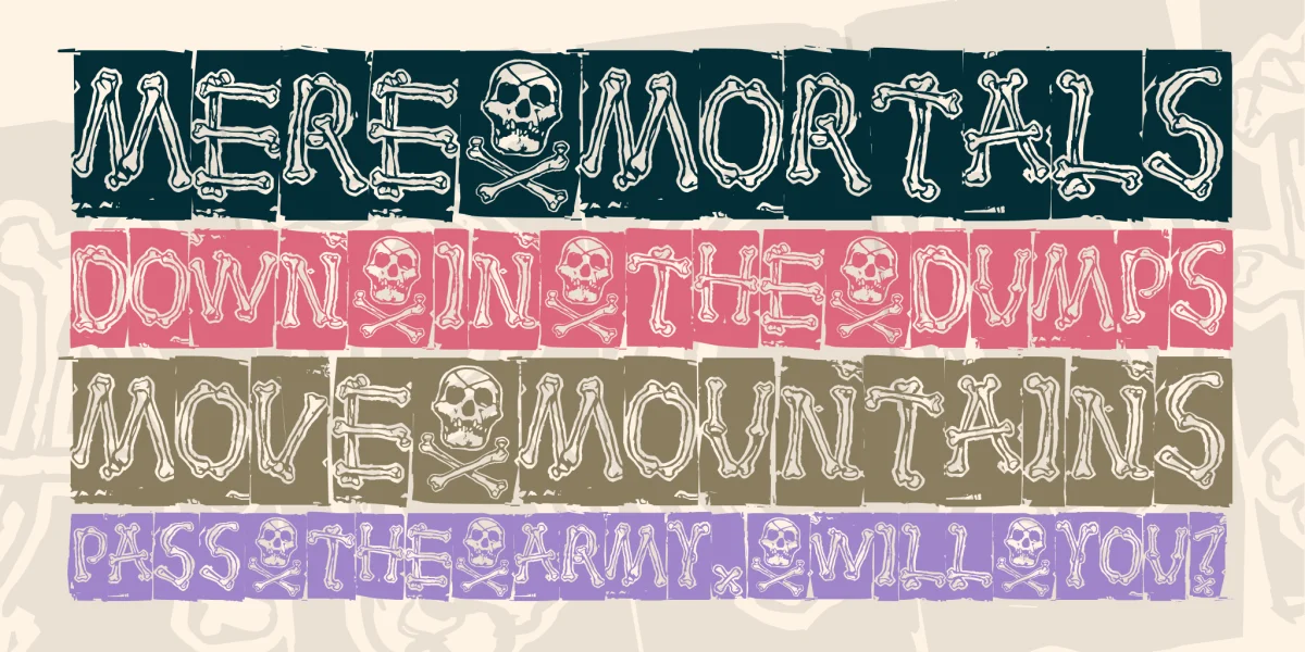 Bones Font preview 5