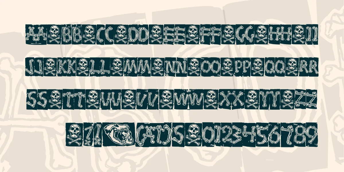Bones Font preview 6