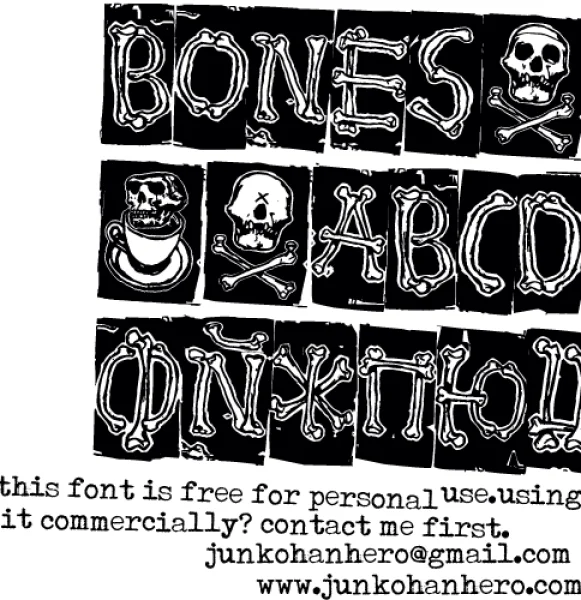 Bones Font preview 7