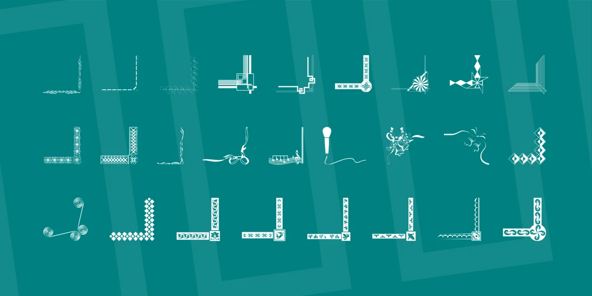 Border Corners Font