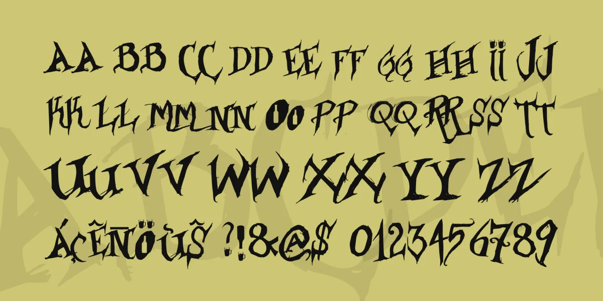 Borracho Font preview 3
