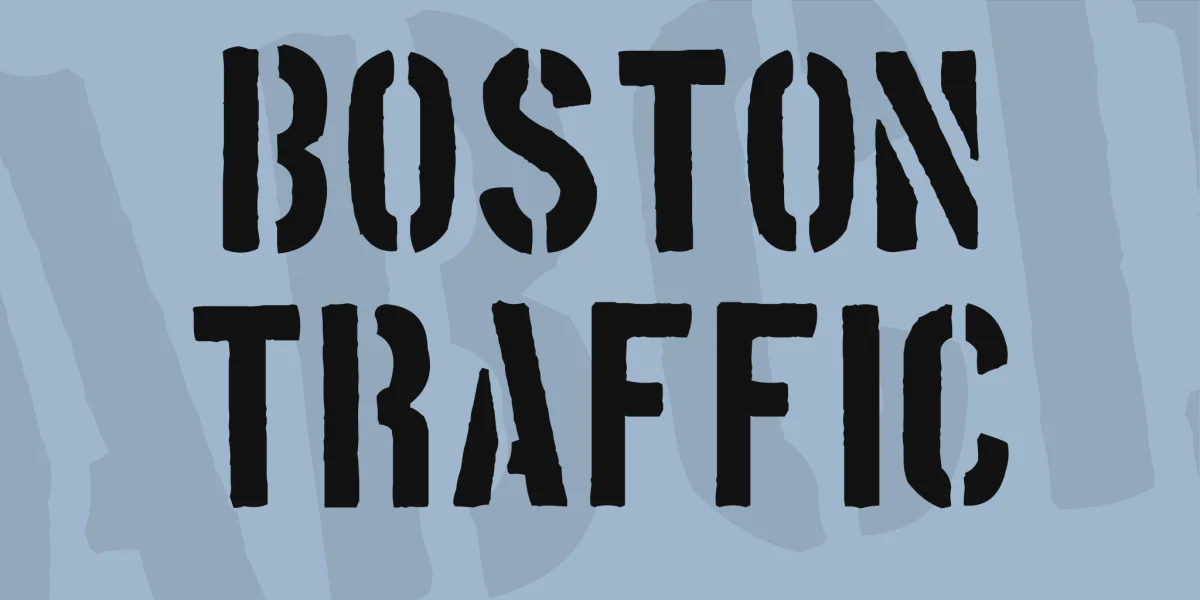 Boston Traffic Font preview 2