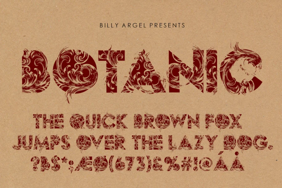 BOTANIC PERSONAL USE Font preview 8