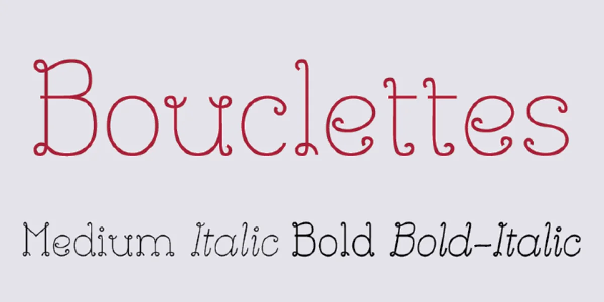 Bouclettes Demo Font preview 2
