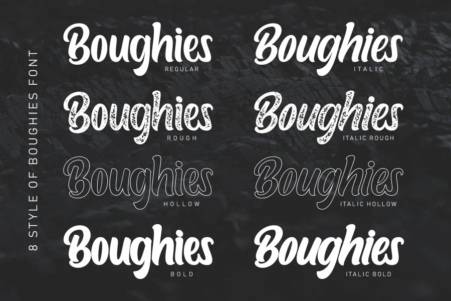 Boughies Font preview 3
