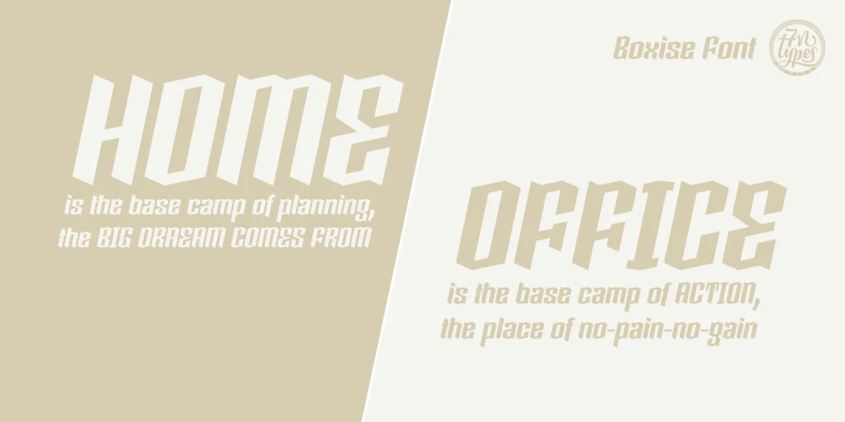 Boxise Font preview 5