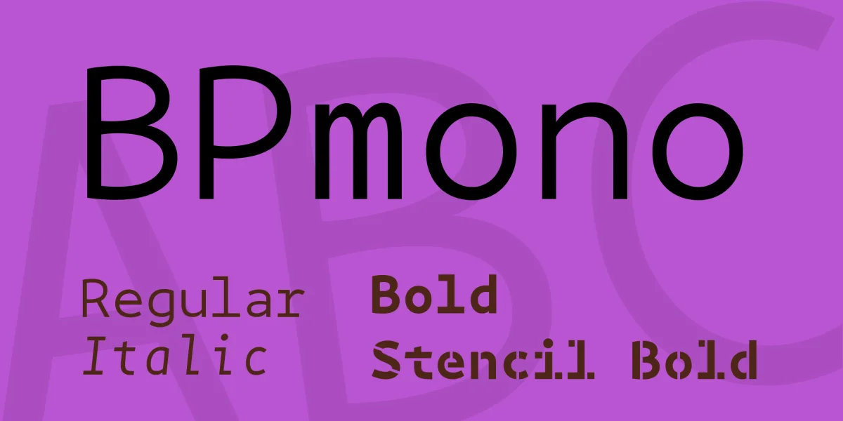 BPmono Font Family