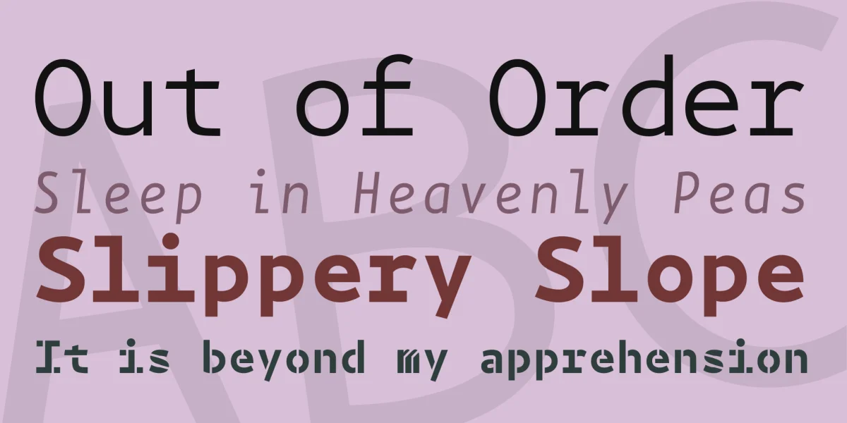 BPmono Font Family preview 2