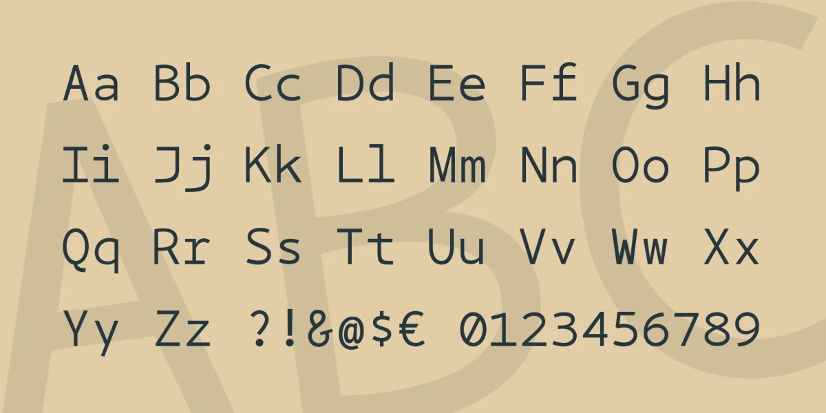BPmono Font Family preview 4