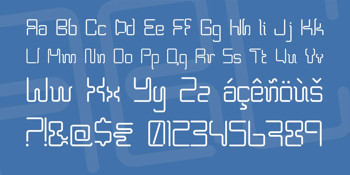 BPneon Font preview 3