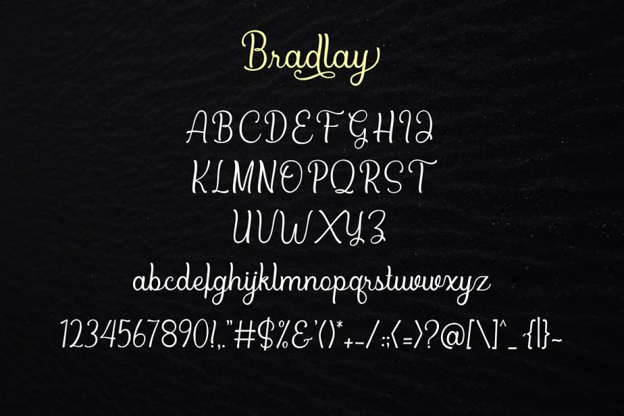Bradlay Demo Font preview 7