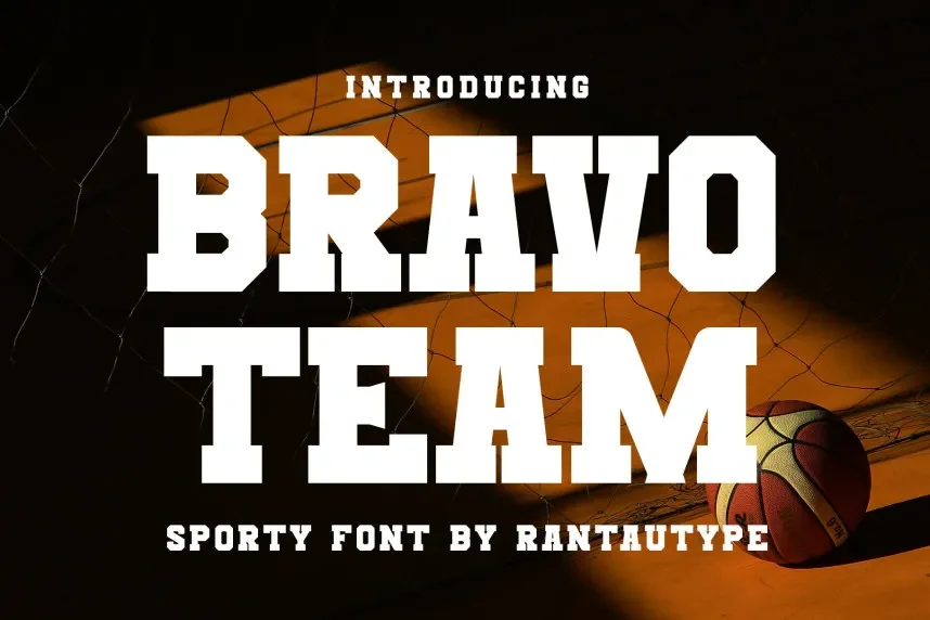 Bravo Team Font preview 2