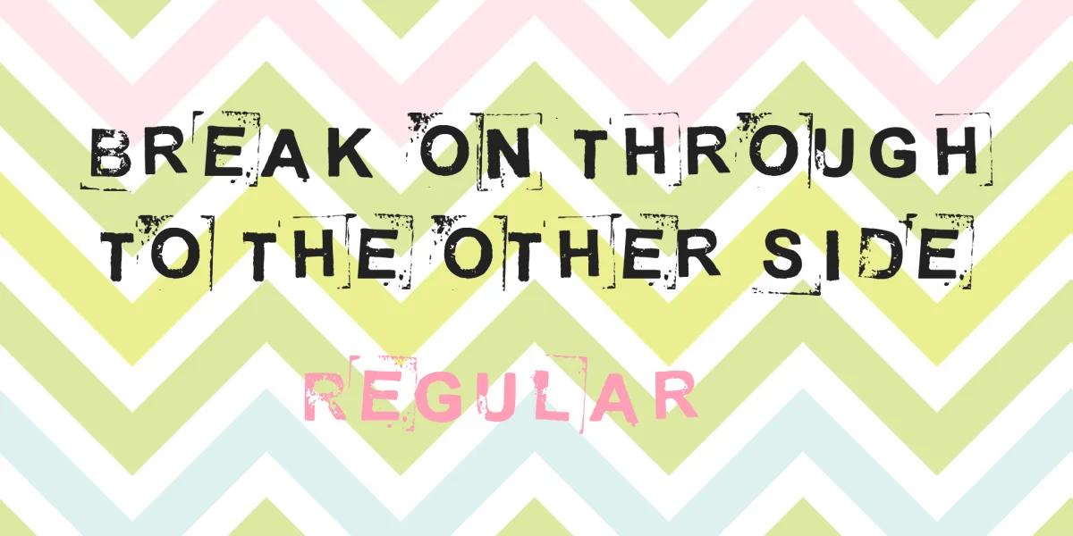 Break on through to the other side Font preview 10