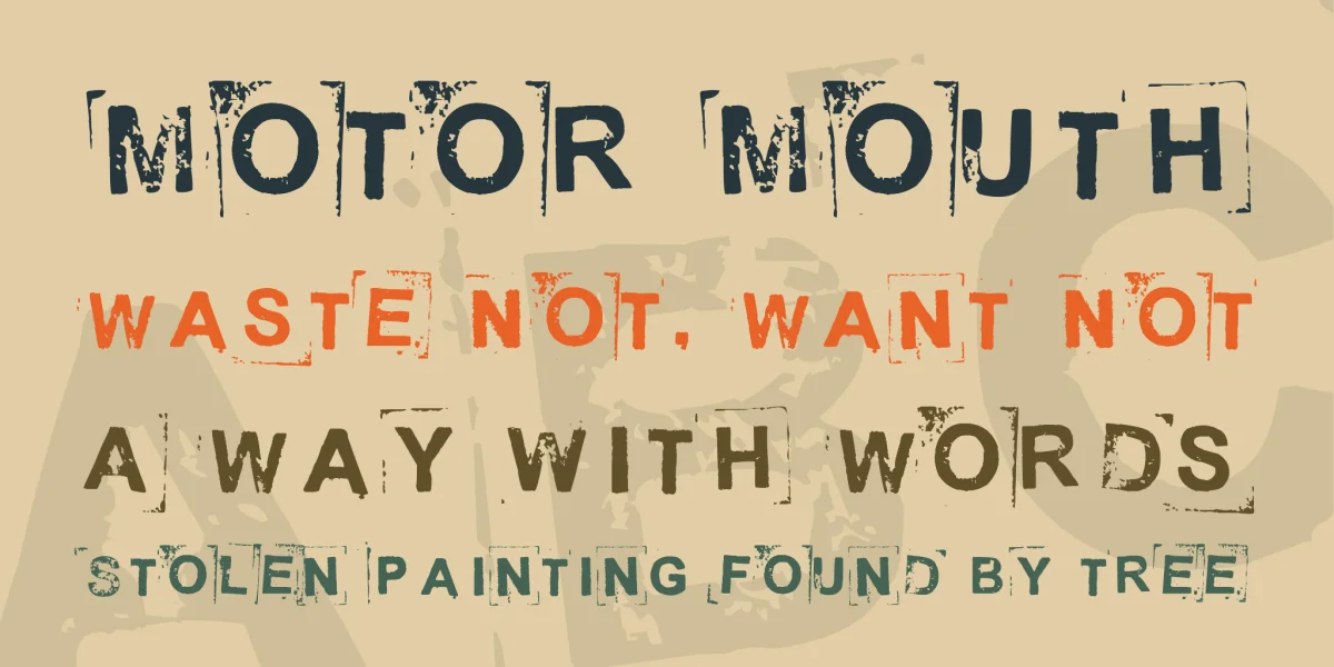 Break on through to the other side Font preview 5