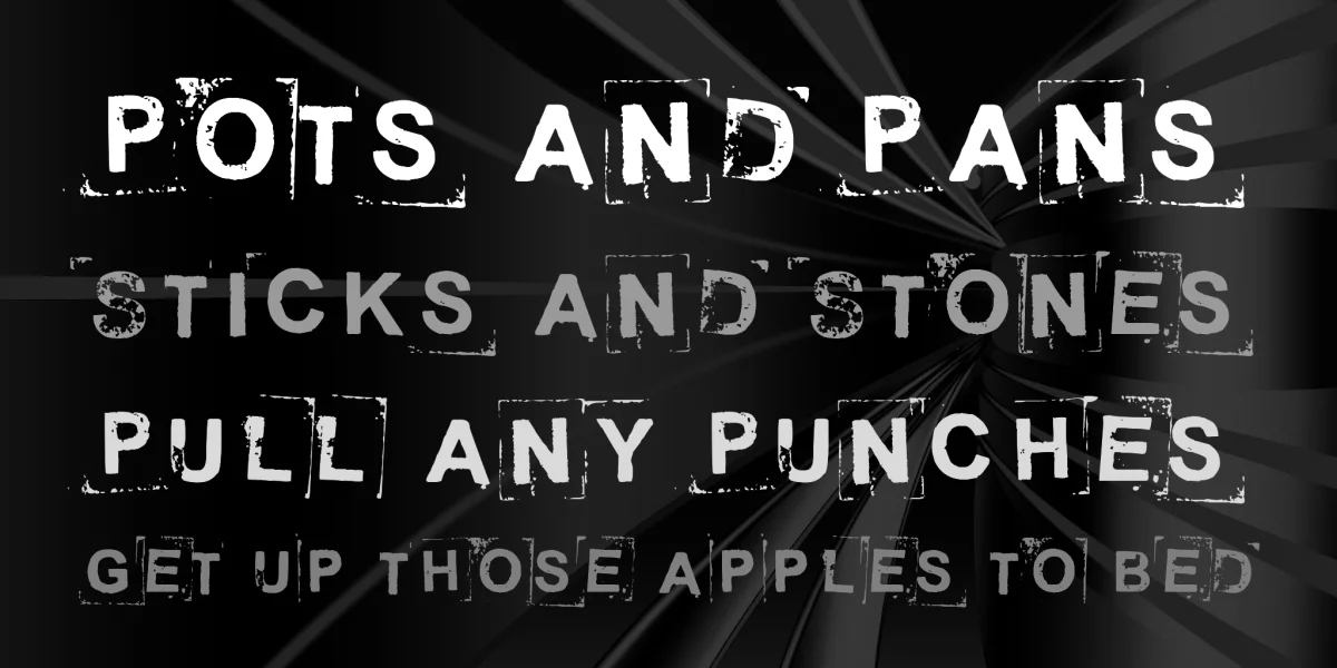 Break on through to the other side Font preview 9