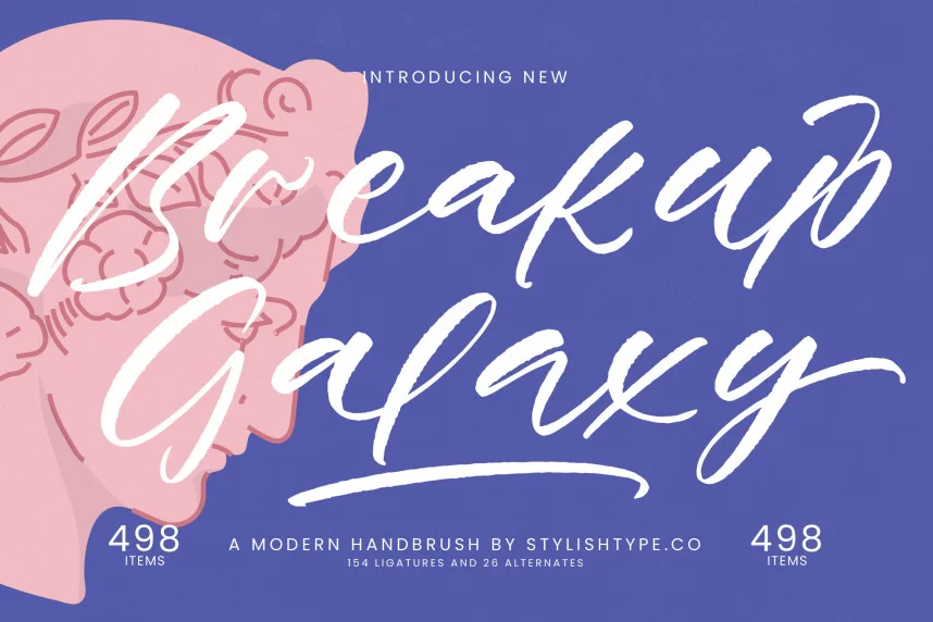 Breakup Galaxy – Modern Handbrush Font