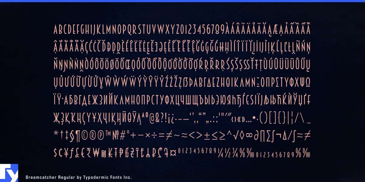 Breamcatcher Font preview 7