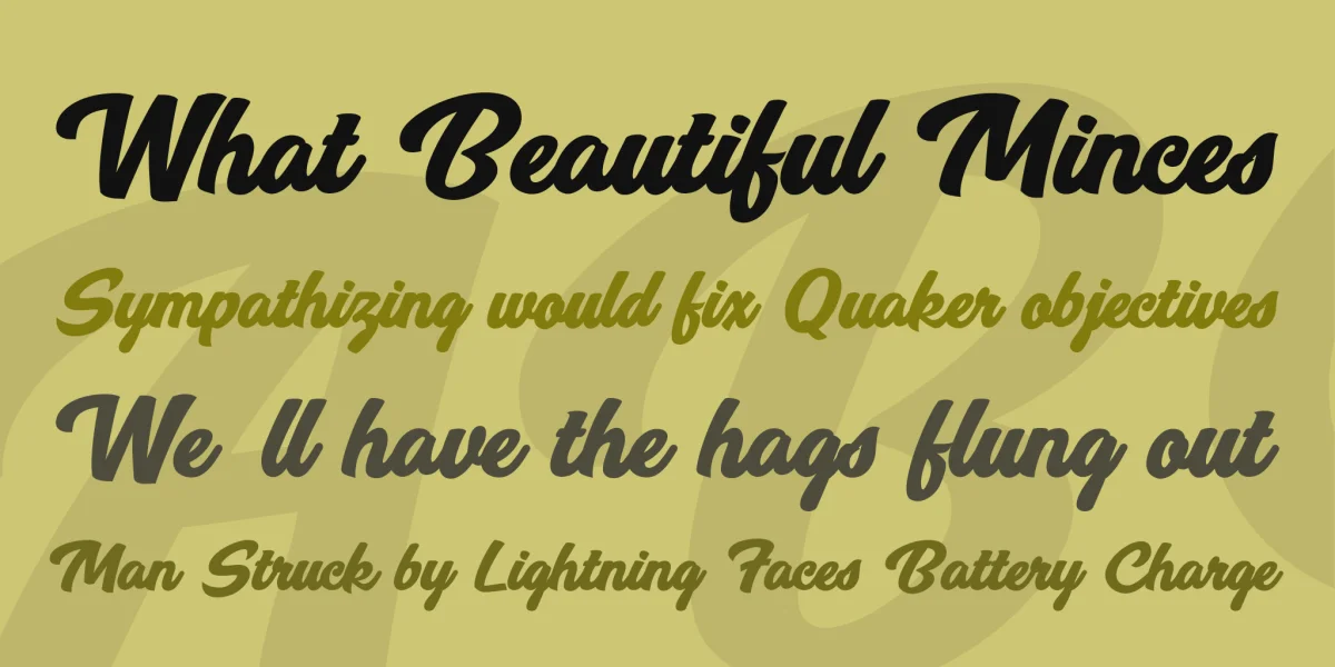 Breeze Personal Use Font preview 2