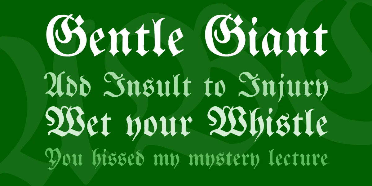 Breitkopf Fraktur Font preview 2