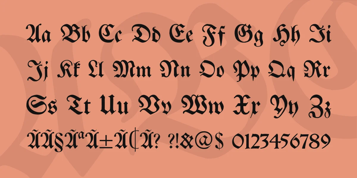 Breitkopf Fraktur Font preview 4