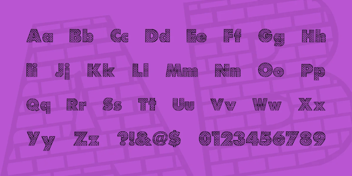 Bricks Font preview 2