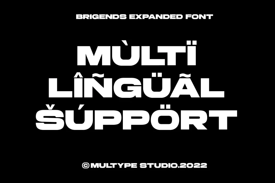 Brigends Expanded Font preview 8