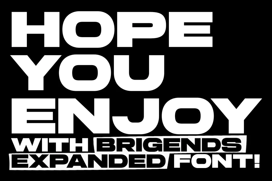 Brigends Expanded Font preview 9