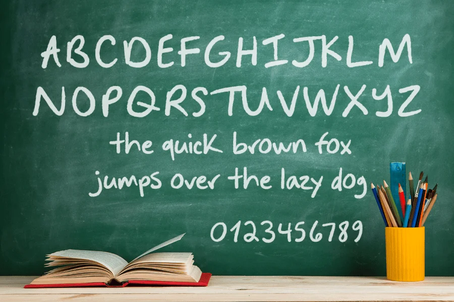 Bright Chalk Font preview 2