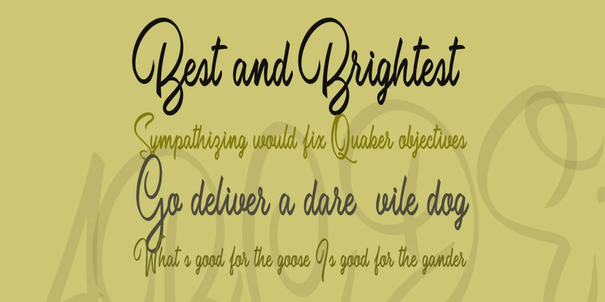 Brilhant Font preview 2
