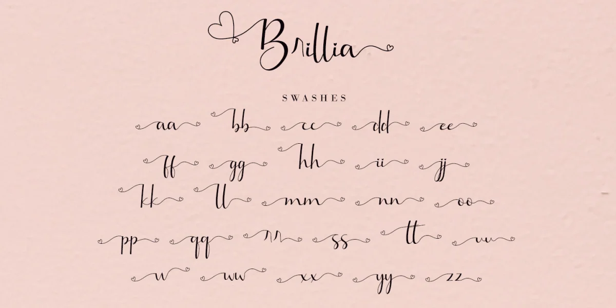 Brillia Calligraphy Font preview 9
