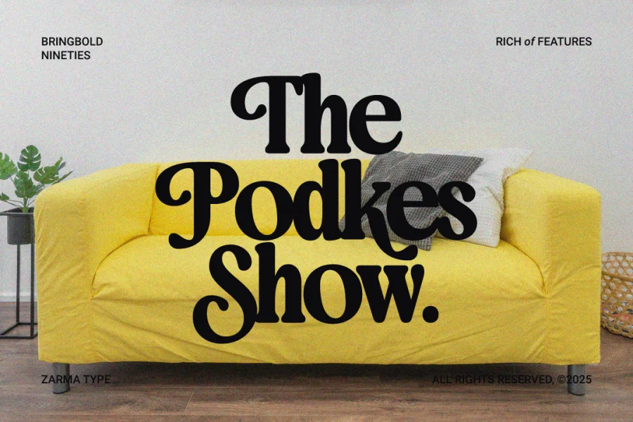 Bringbold Nineties Demo Font preview 2