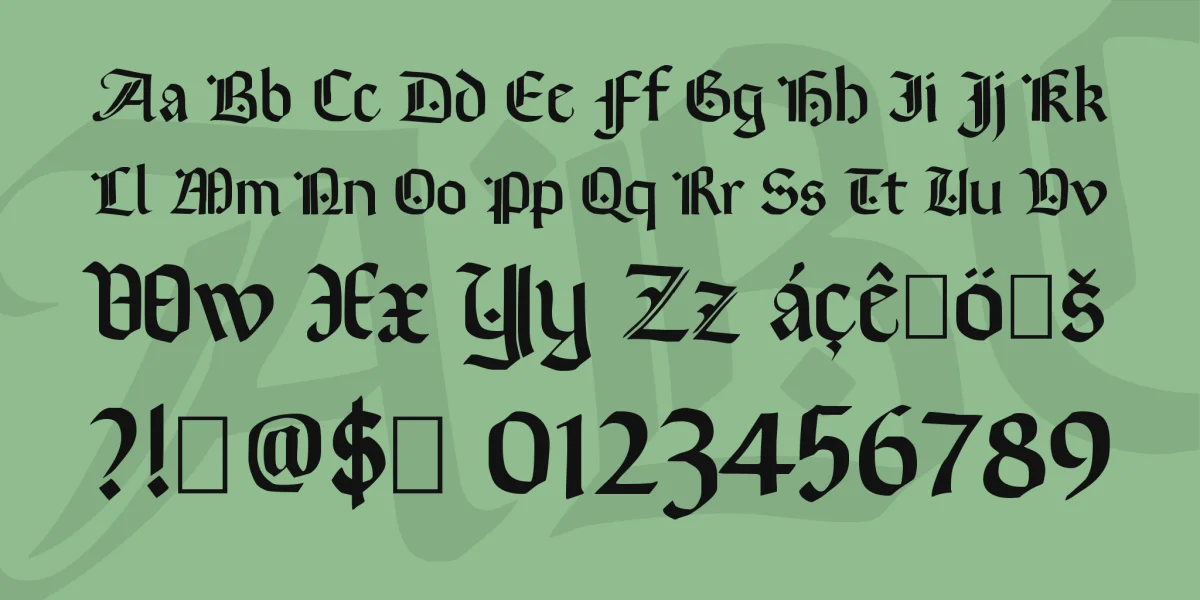 Brinkmann AH Font preview 3