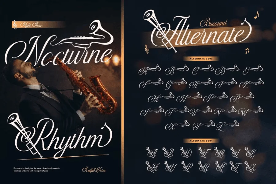 Brisound Font preview 5