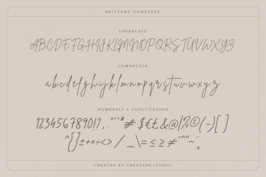 Brittany Signature Script Font preview 8