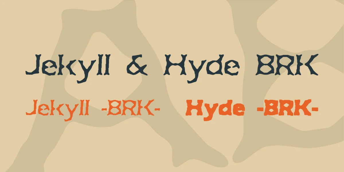 Jekyll & Hyde BRK Font Family