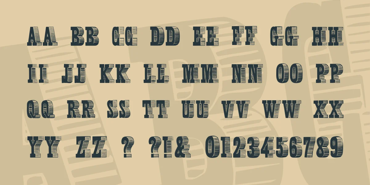 Broadcast Titling Font preview 2