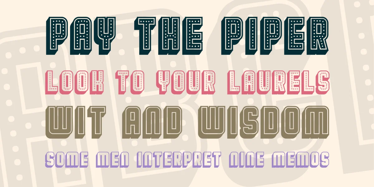 Broadway Font Family preview 2