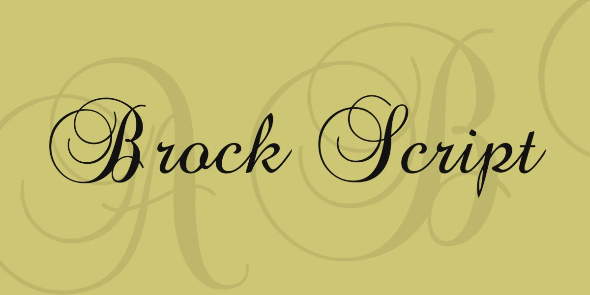 Brock Script Font