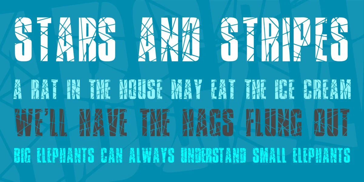 Broken Glass Font preview 2