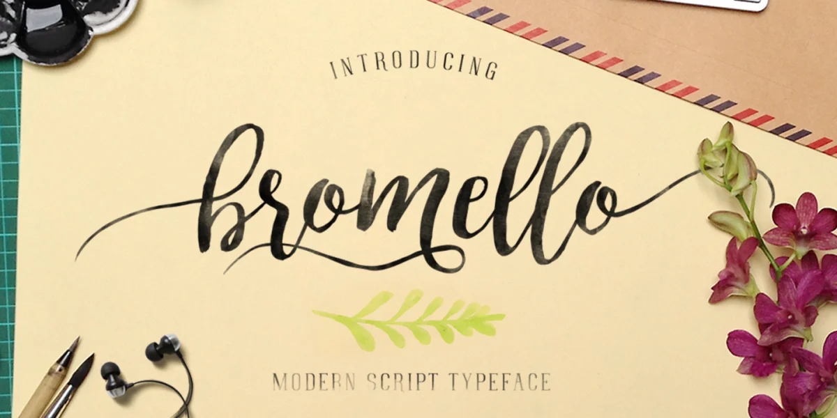 bromello Font preview 2