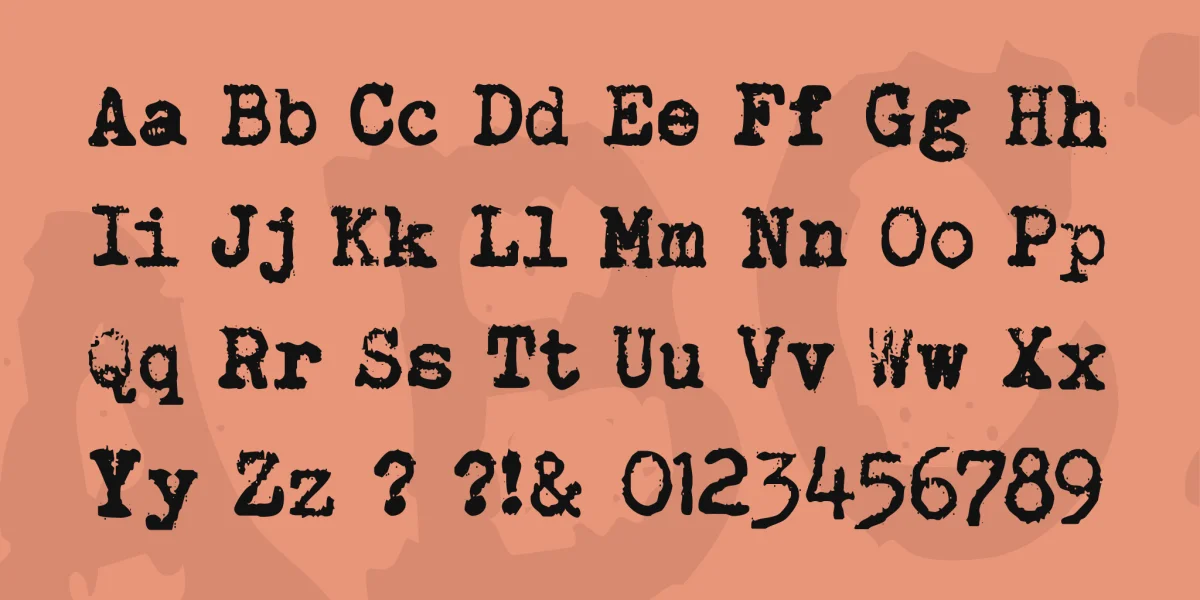 Brother Deluxe 1350 Font Font preview 4